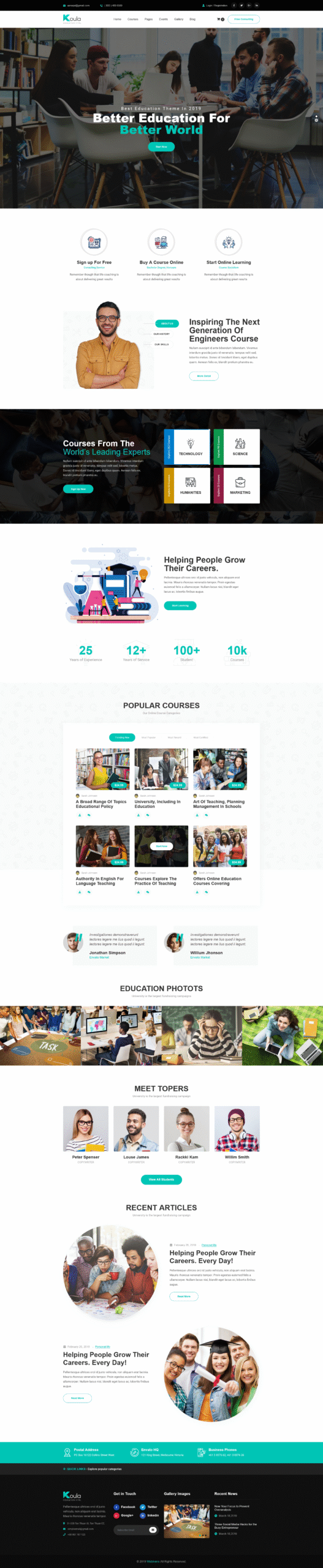 koula - education html template